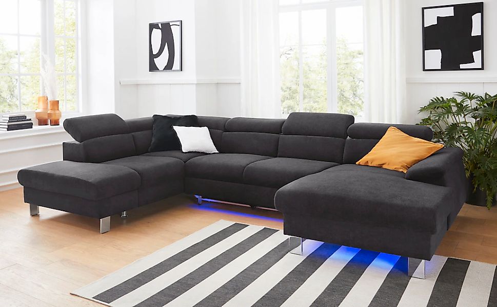 COTTA Wohnlandschaft "Komaris U-Form mit Kopfteilverstellung", wahlweise mi günstig online kaufen