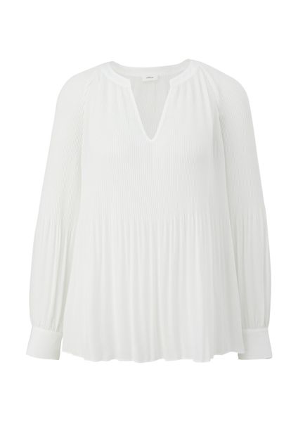 s.Oliver Langarmbluse Bluse Bluse mit Plissée-Struktur günstig online kaufen
