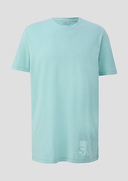 s.Oliver Kurzarmshirt T-Shirt mit Logo-Patch Garment Dye günstig online kaufen