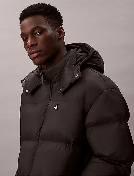 Calvin Klein Jeans Steppmantel "LS LONG LENGTH HOODED NYLON PUFF", Mit Rund günstig online kaufen
