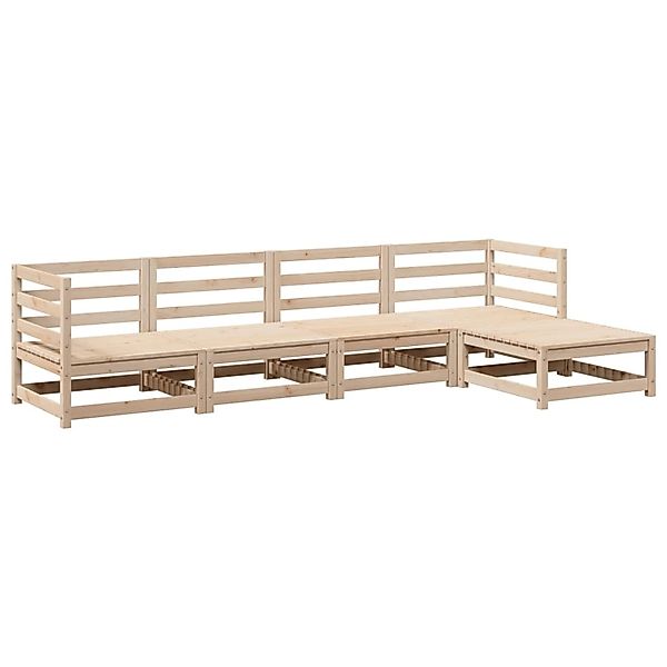 vidaXL 5-Tlg Garten-Sofagarnitur Massivholz Kiefer 3299384 günstig online kaufen