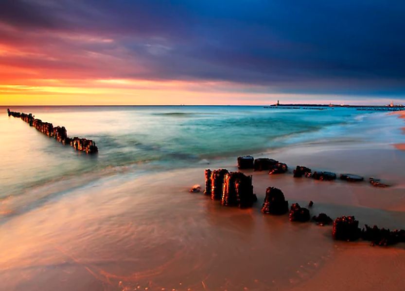 Papermoon Fototapete »Baltic Beach Sunrise« glatt günstig online kaufen