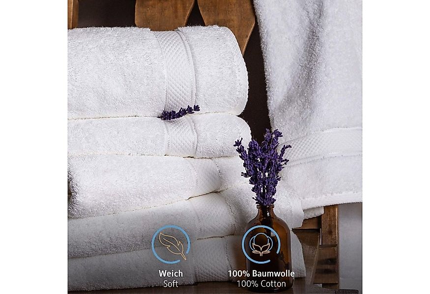 Komfortec Badetücher 100% Baumwolle, 470 g/m², Frottee (8-St), Handtücher 7 günstig online kaufen