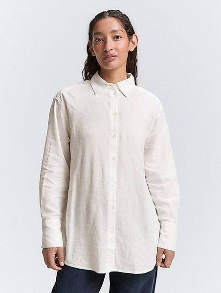TOM TAILOR Langarmbluse Oversize Bluse mit Leinenanteil günstig online kaufen