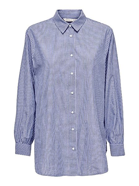 ONLY Streifen Hemd Damen Blau günstig online kaufen
