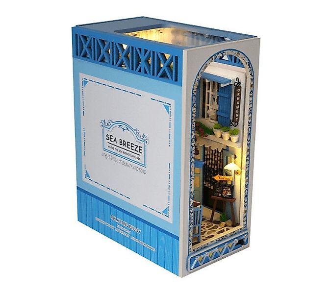 Kityhome Modellbausatz DIY 3D Bücherregal-Diorama "Ägäisches Meer" mit LED günstig online kaufen
