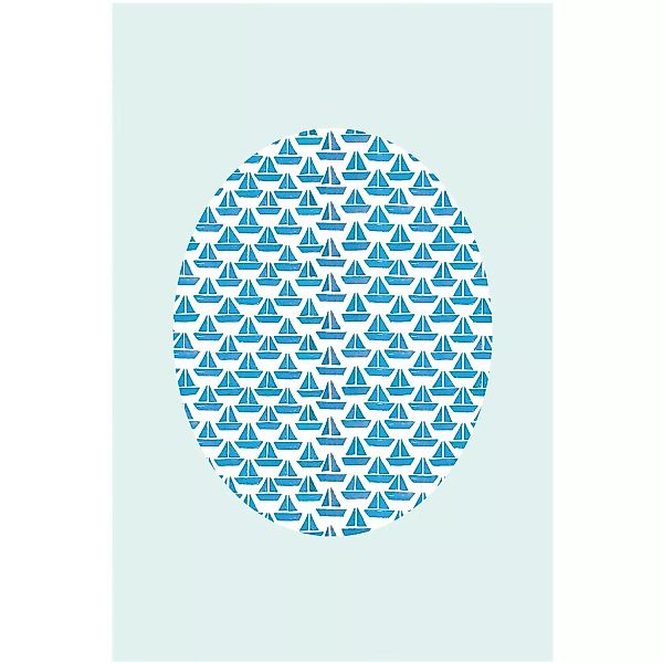 Komar Poster "Shelly Patterns Aqua", Formen-Kunst, (1 St.), Kinderzimmer, S günstig online kaufen