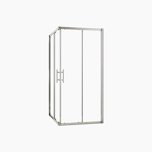 Duschparadies Duschkabinen Eckeinstieg 80x70cm Schiebetür Höhe 195cm Duscha günstig online kaufen