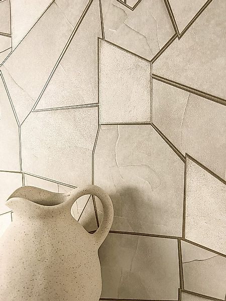 Newroom Vliestapete, Beige Tapete Modern Stein - Mustertapete Steintapete C günstig online kaufen