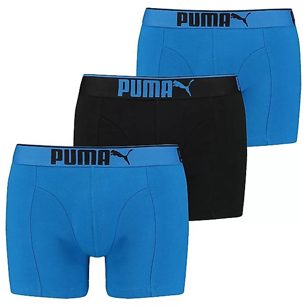 PUMA Herren Premium Sueded Cotton Boxershorts 3er Pack | Mit Aucun | Blau | günstig online kaufen