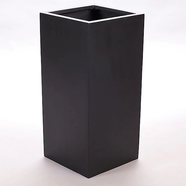 Elegant Einrichten Pflanzkübel Fiberglas Säule 38x38x80cm Elegant-Schwarz-M günstig online kaufen