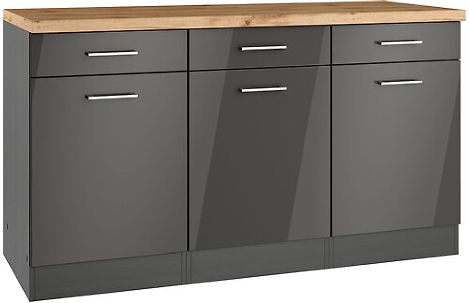 KOCHSTATION Unterschrank »KS-Milan«, HELD Möbel, Unterschrank 150 cm, matte günstig online kaufen