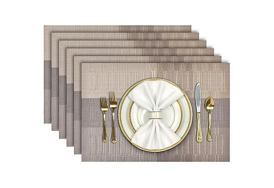 LuxusKollektion Küchenorganizer-Set Platzset Tischsets Abwaschbar 6er Set P günstig online kaufen