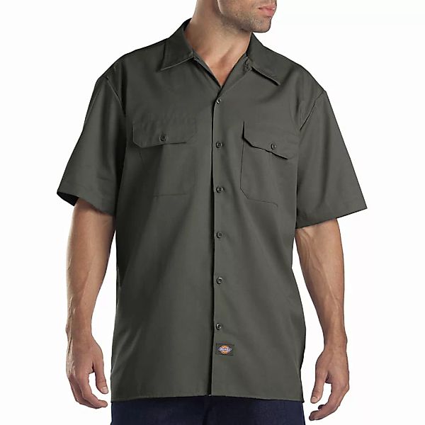 Dickies Short-Sleeve Work Shirt Herren-Hemd Olive Green günstig online kaufen