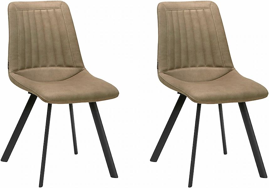 OMG Design Esszimmerstuhl "Pluto" (Set) 2 Stk.pflegeleichte Microfaser, Led günstig online kaufen