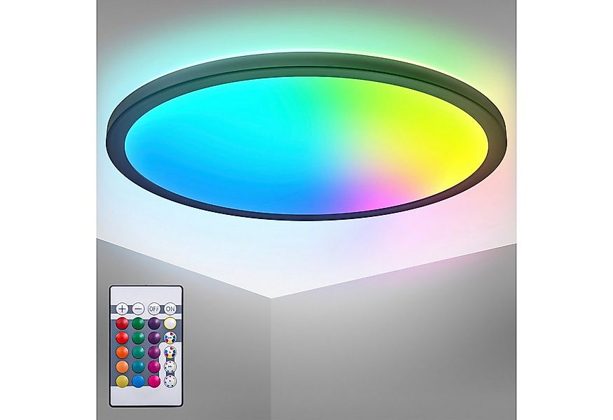 B.K.Licht LED Deckenleuchte BK_PL1554 RGBW Deckenlampe, LED Panel, mit Farb günstig online kaufen