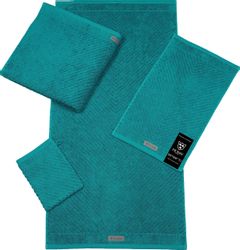 ROSS Gästehandtuch "Smart" Uni-Rippe mit Velourslabel günstig online kaufen