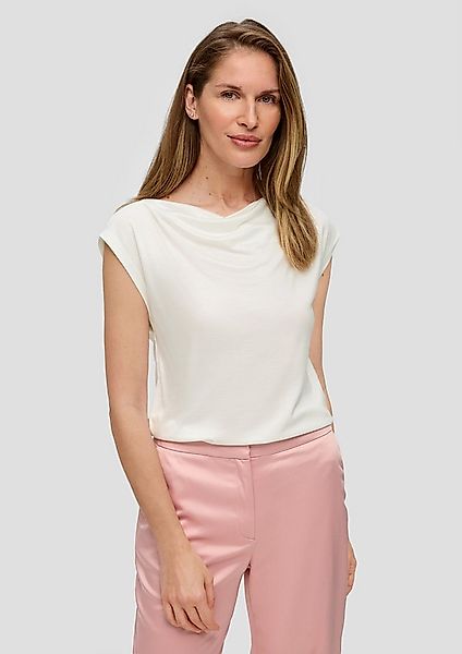 s.Oliver Kurzarmshirt T-Shirt Viskoseshirt aus Interlock-Jersey mit Wasserf günstig online kaufen