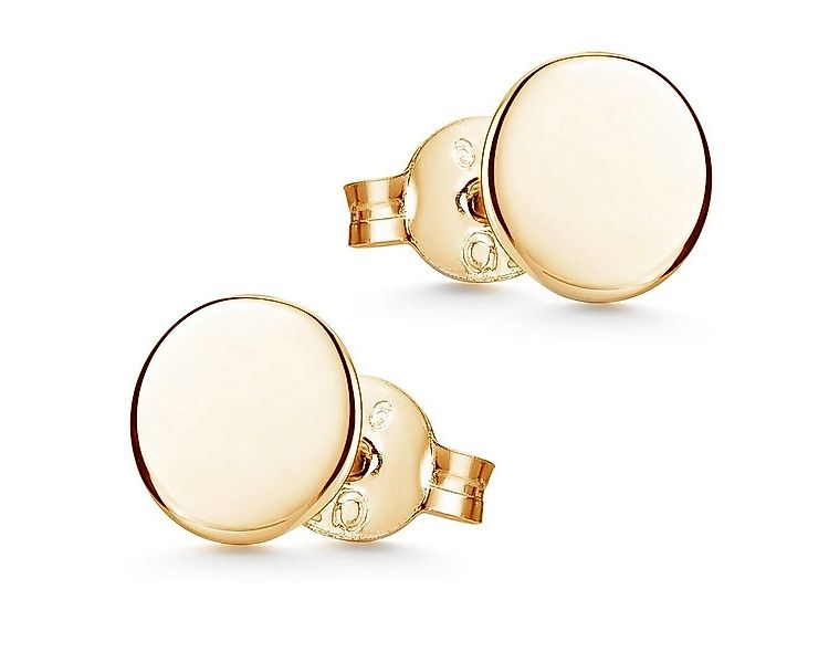 Materia Paar Ohrstecker Plättchen Basic Gelbgold Ohrringe klein 3-7mm SO-38 günstig online kaufen