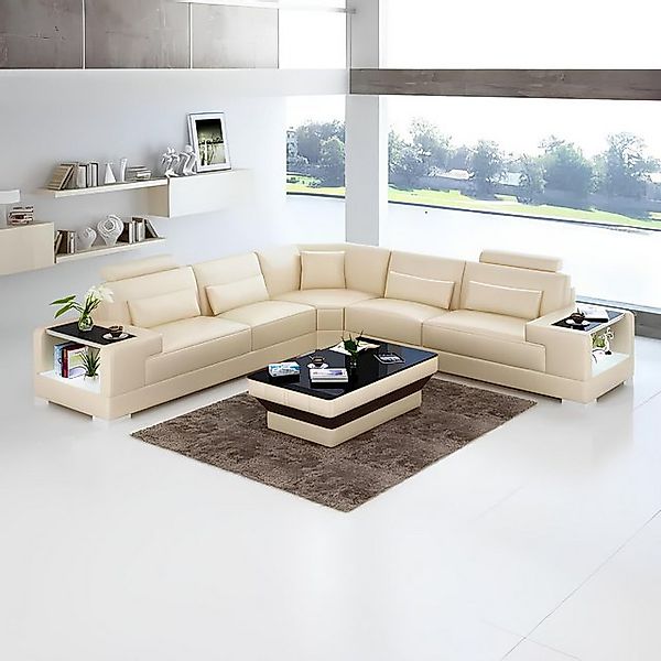 Xlmoebel Ecksofa Sofa Set für das Wohnzimmer mit Lederpolsterung in L-Form günstig online kaufen