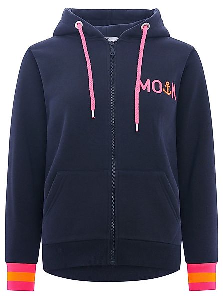 Zwillingsherz Sweatjacke mit gesticktem "Moin" und günstig online kaufen