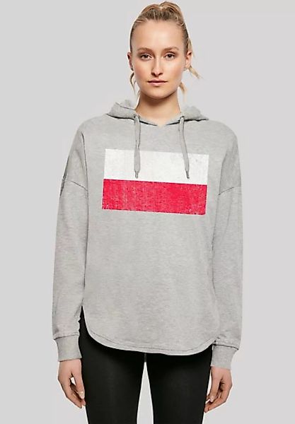 F4NT4STIC Kapuzenpullover Poland Polen Flagge distressed Print günstig online kaufen