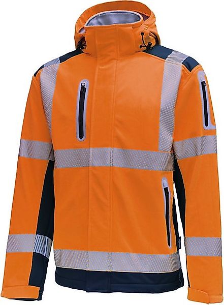 vizwell Softshelljacke Warnschutz Sicherheitsjacke warnorange warngelb mit günstig online kaufen
