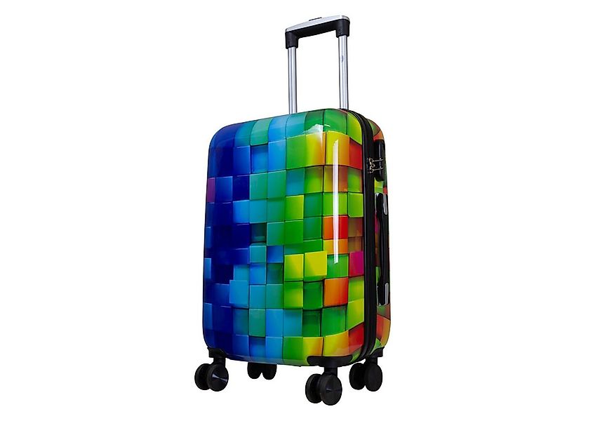 Trendyshop365 Hartschalen-Trolley Motivkoffer Mosaik mit mehrfarbigem 3D Dr günstig online kaufen