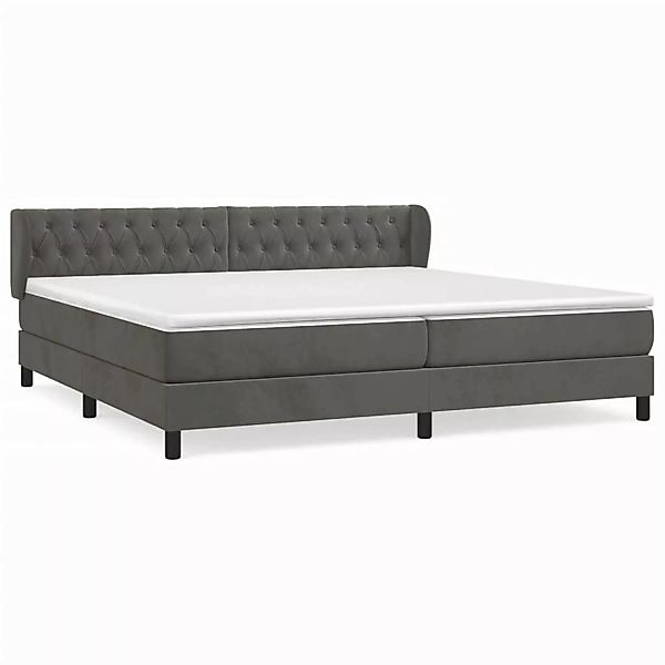 vidaXL Boxspringbett mit Matratze Dunkelgrau 200x200 cm Samt1399191 günstig online kaufen