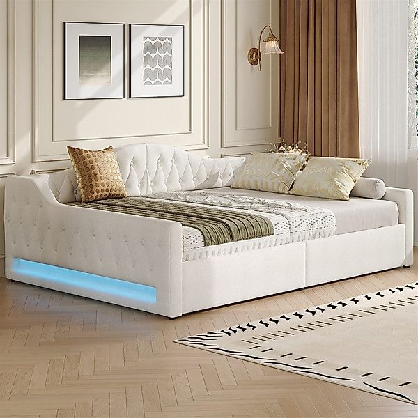REDOM Daybett Funktionsbett,Tagesbett,Schlafsofa (mit LED-Gürtel, Stauraum günstig online kaufen