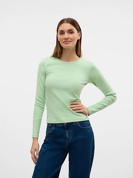 Vero Moda Langarmshirt "VMCHLOE LS SHORT TOP JRS NOOS" Baumwollmischung günstig online kaufen
