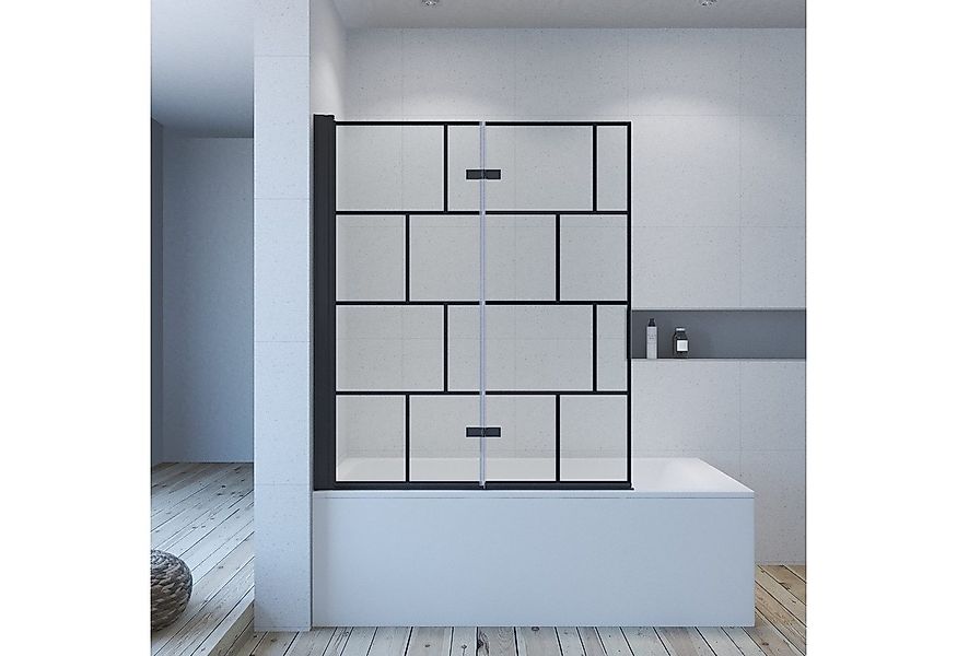 AQUALAVOS Badewannenaufsatz Badewannenfaltwand 120x140 cm Duschtrennwand fü günstig online kaufen