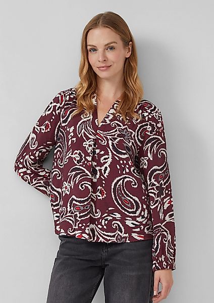 s.Oliver Langarmbluse Bluse Strukturierte Viskosemix-Bluse mit günstig online kaufen
