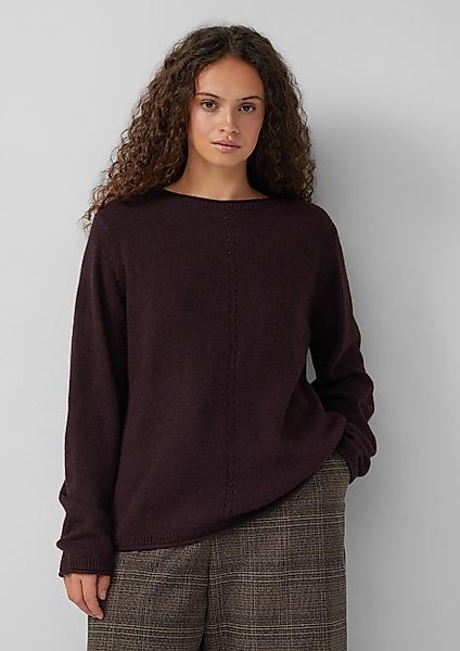 QS Longpullover Strickpullover Melierter Strickpullover günstig online kaufen