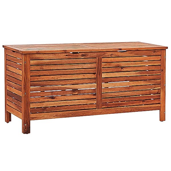 Beliani Truhe RIVIERA Dunkler Holzfarbton 48x130x64 günstig online kaufen