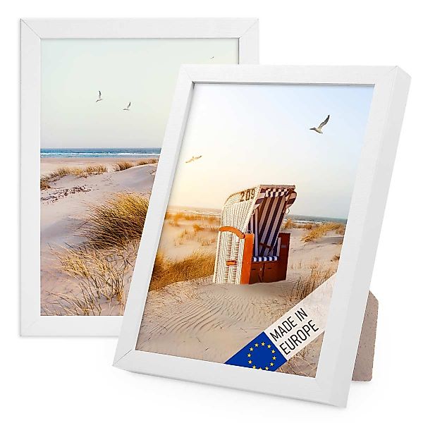 PHOTOLINI Bilderrahmen 2er Set Massivholz-Rahmen Modern günstig online kaufen