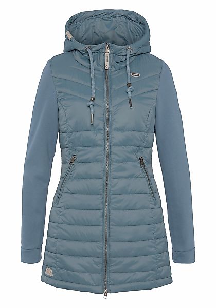 Ragwear Steppjacke "LUCINDA LONG", mit Kapuze, modischer Materialmix aus Sw günstig online kaufen