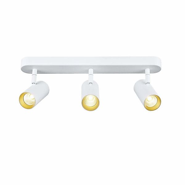 LED Led Wand- und Deckenleuchte Noblo in Weiß und Gold 3X 19W 7080Lm günstig online kaufen