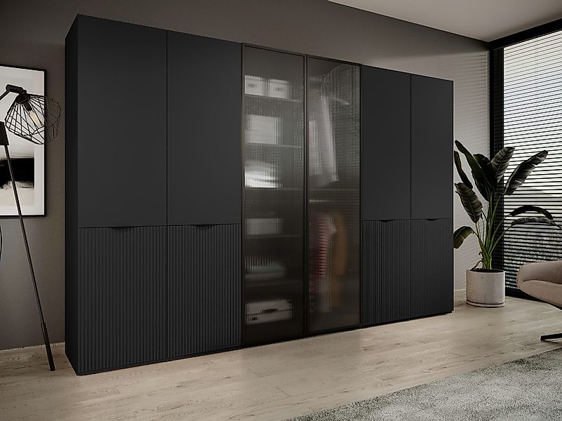 MOEBLO Drehtürenschrank Minewra 300 (6-türiger Kleiderschrank günstig online kaufen