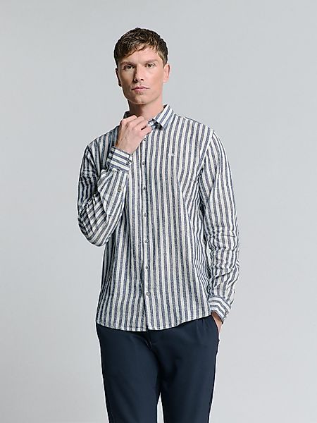 NO EXCESS Langarmhemd No Excess Leinenhemd günstig online kaufen
