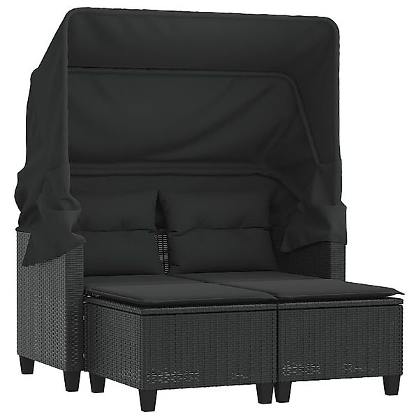 vidaXL Sofa, Gartensofa 2-Sitzer mit Dach günstig online kaufen