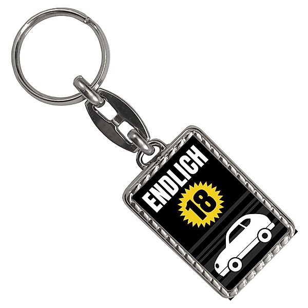 speecheese Schlüsselanhänger Endlich 18 Auto Schlüsselanhänger günstig online kaufen