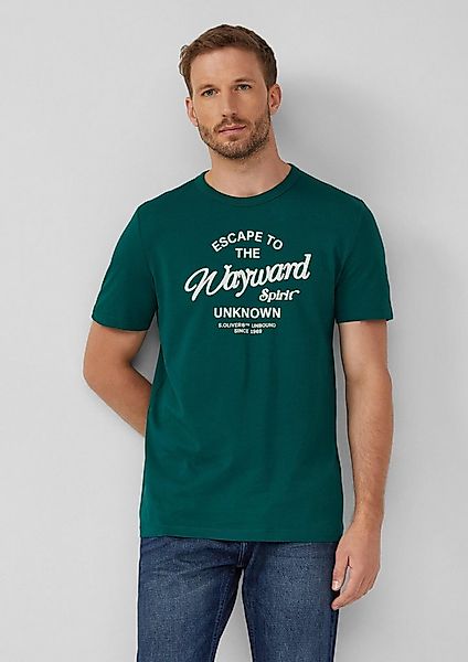 s.Oliver Kurzarmshirt T-Shirt T-Shirt mit Artwork aus reiner Baumwolle günstig online kaufen
