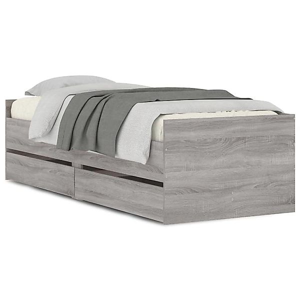 vidaXL Bettgestell mit Schubladen Grau Sonoma 100x200 cm Modell 11937771 günstig online kaufen