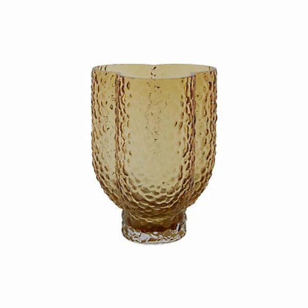 Vase Arura Trio glas orange / 13,5 x 11,9 x H 18 cm - Strukturglas - AYTM - günstig online kaufen