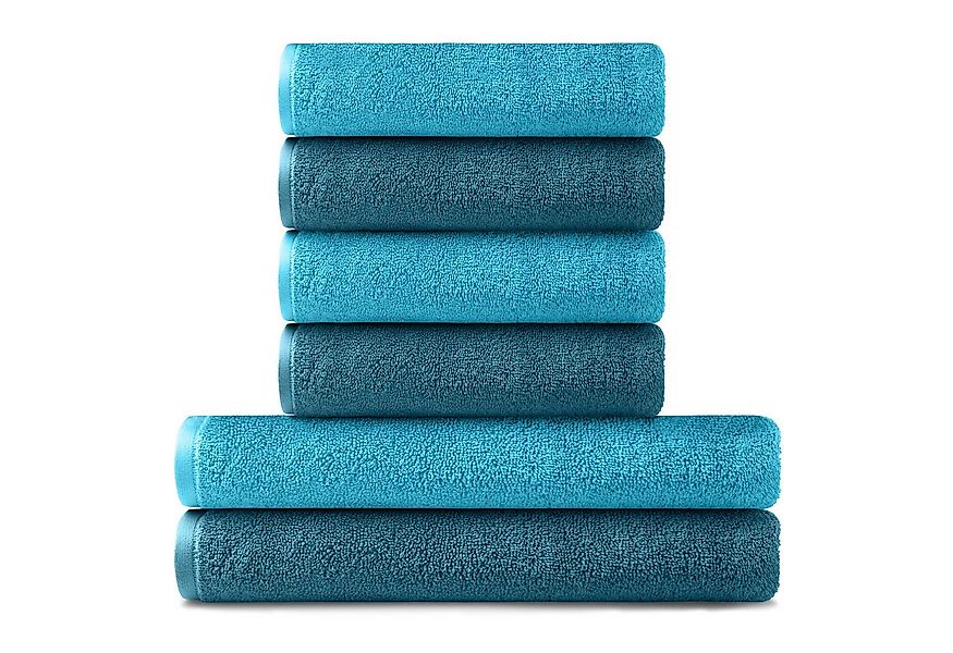 BARBONS Handtuch Set Handtücher 6-tlg, 2x Badetuch & 4x Badehandtuch Duscht günstig online kaufen