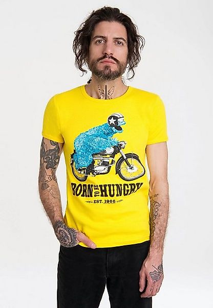 LOGOSHIRT T-Shirt Sesamstraße – Krümelmonster Motorrad mit lizenziertem Pri günstig online kaufen
