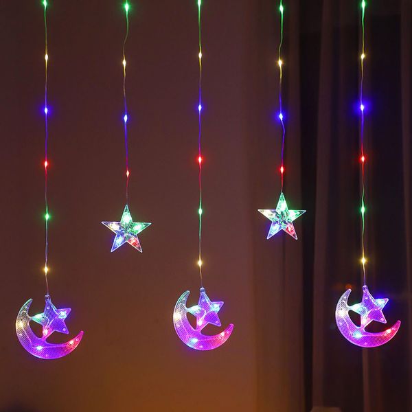 Qualra LED-Lichtervorhang Lichter Vorhang Innen 82LEDs günstig online kaufen