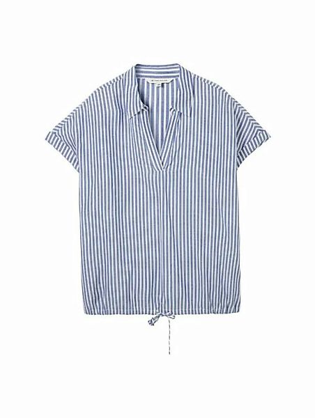 TOM TAILOR Blusenshirt striped blouse shirt, royal blue white stripe günstig online kaufen