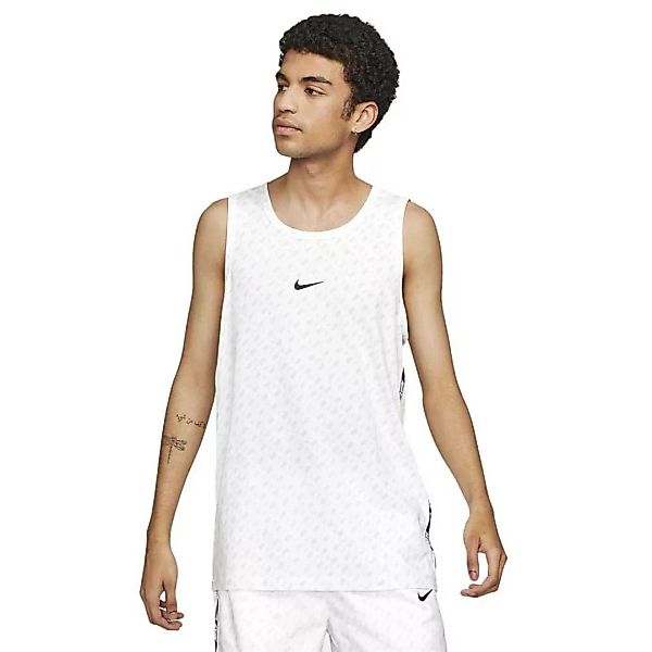 Nike Sportswear Repeat Print Ärmelloses T-shirt L White / Black günstig online kaufen